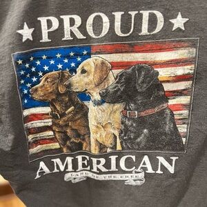“Proud American” dog t-shirt size 2X in GUC